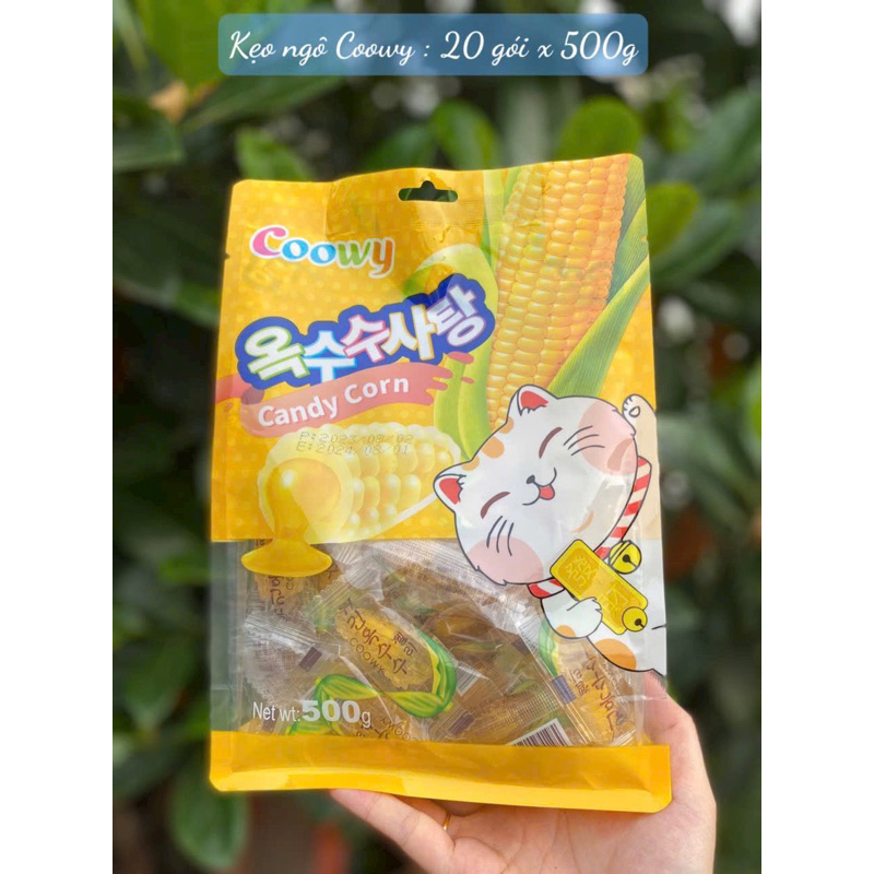 Gói 500g Kẹo Ngô dẻo nhân chảy trong suốt thương hiệu COOWY Đài Loan - Kẹo bắp dẻo