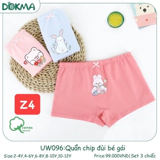 (2-12Y) Quần chip đùi cho bé gái (SET 3 CÁI) - DOKMA