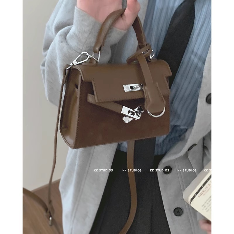 Túi xách nữ cầm tay Tuinhacam túi mini đeo chéo đựng vừa điện thoại da lộn dáng vuông thời trang nữ - TNC035