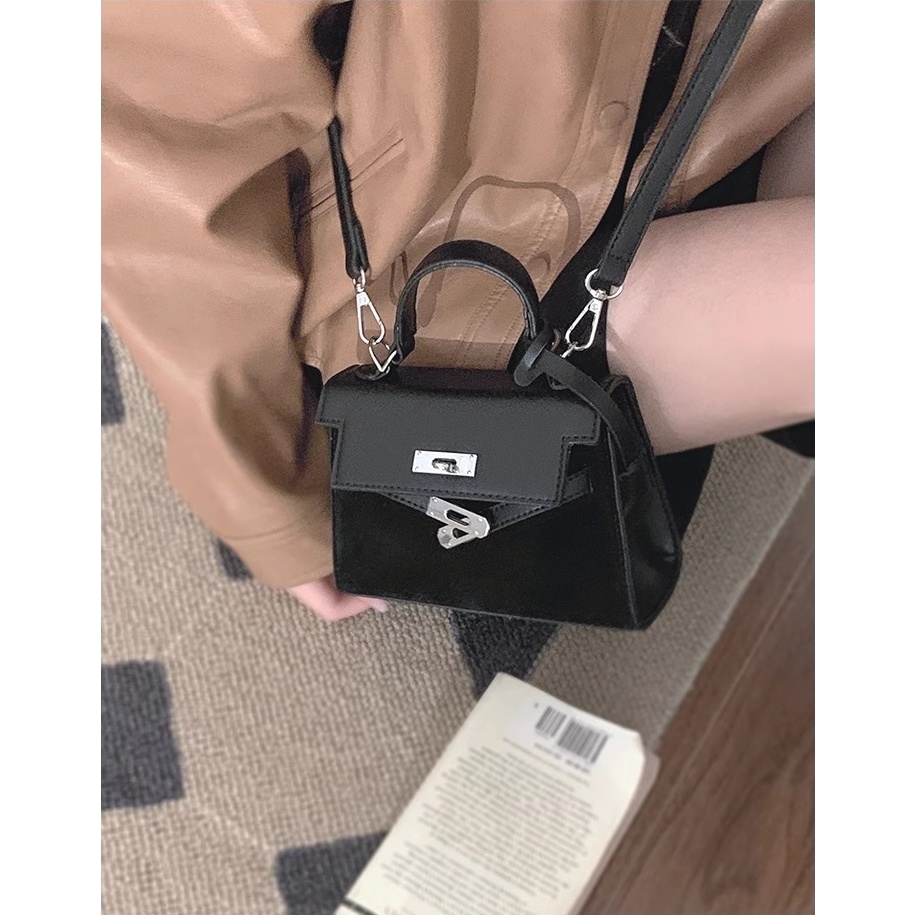 Túi xách nữ cầm tay Tuinhacam túi mini đeo chéo đựng vừa điện thoại da lộn dáng vuông thời trang nữ - TNC035