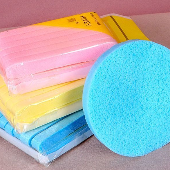 Gói 12 Miếng Bông Mút Rửa Mặt Bọt Biển Chivey Chính Hãng - Bông Nở Rửa Mặt 12 Thanh Dai Mềm Mịn Nhật Bản - Nhà của Jang