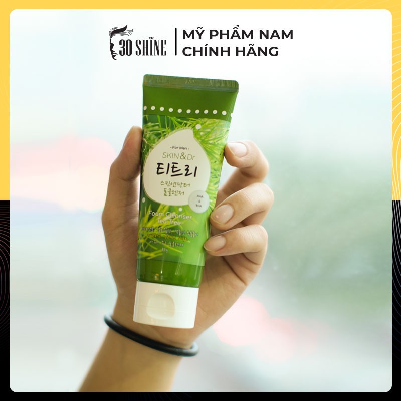 Sữa rửa mặt tràm trà cho da mụn Skin&dr 80g 30Shine phân phối chính hãng dưỡng ẩm trấng da