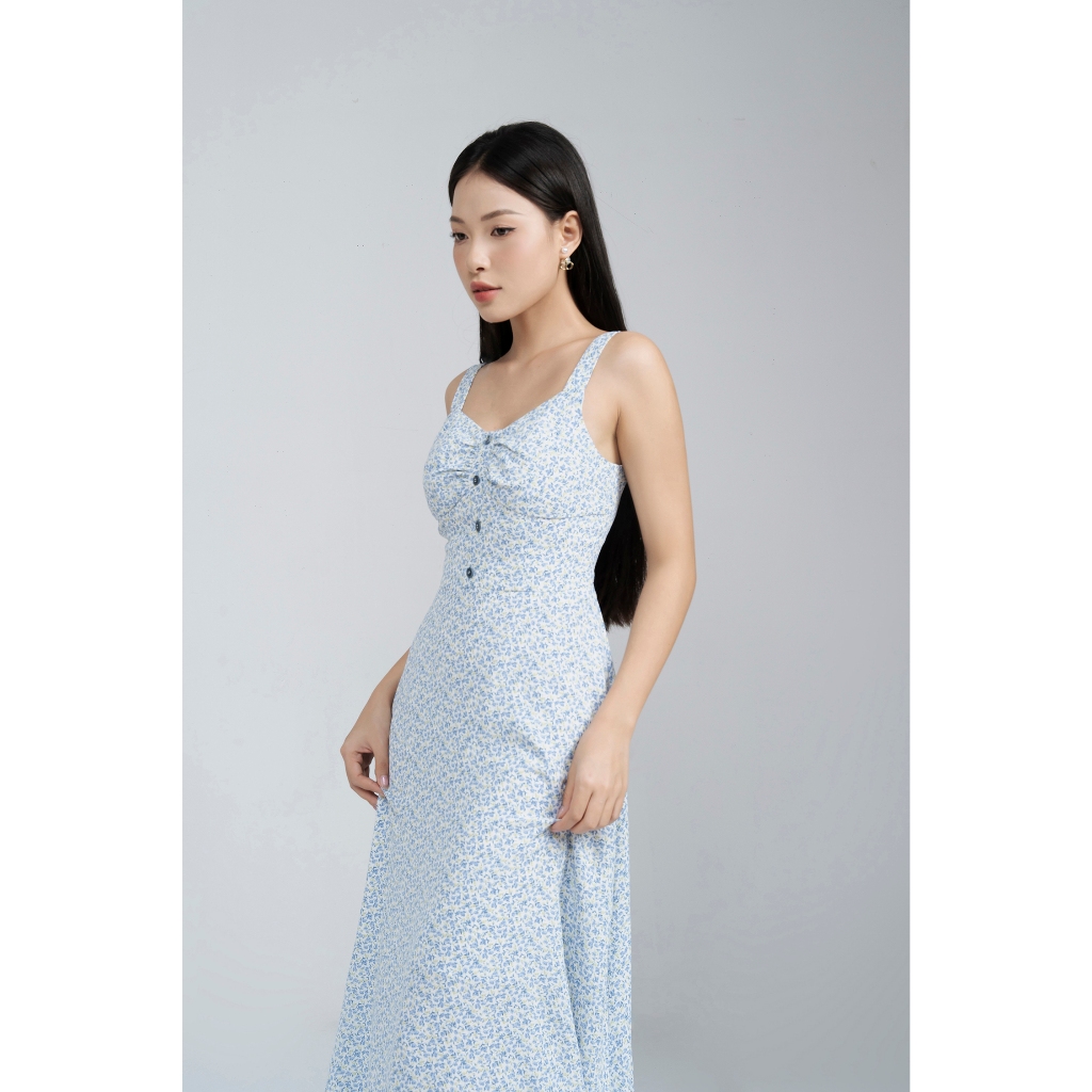 Váy hai dây 𝟗𝟐𝐖𝐄𝐀𝐑 thiết kế dáng dài hoạ tiết hoa nhí nữ tính, dịu dàng WV2307