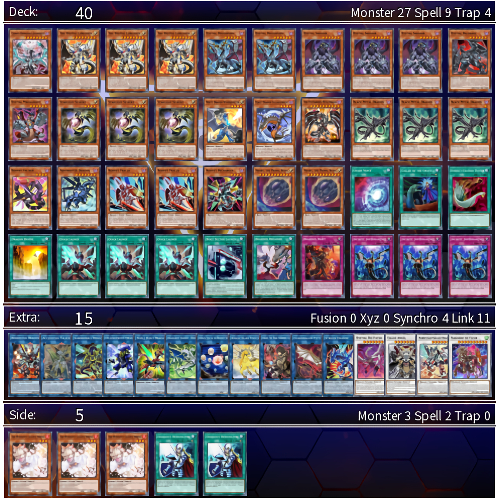 Bài YUGIOH - Dragon Link Deck - Bài IN 1 MẶT