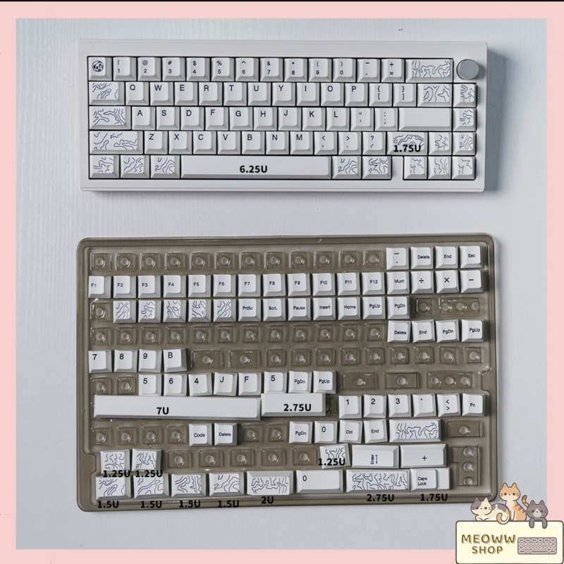 Keycap Crayon PBT dyesub hoạ tiết đẹp cho bàn phím cơ giá rẻ