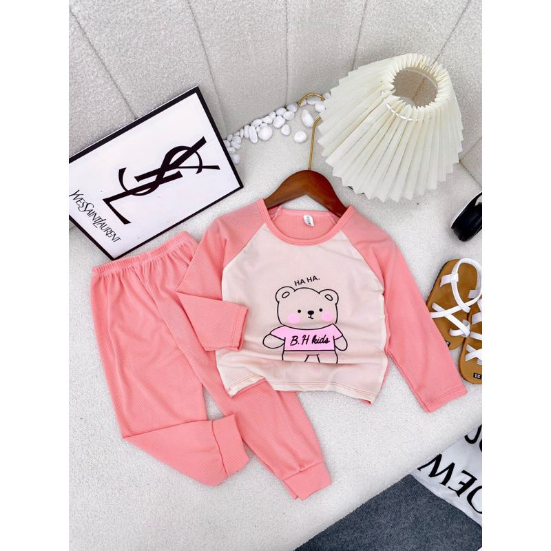 Bộ quần+ áo chất len tăm cho bé