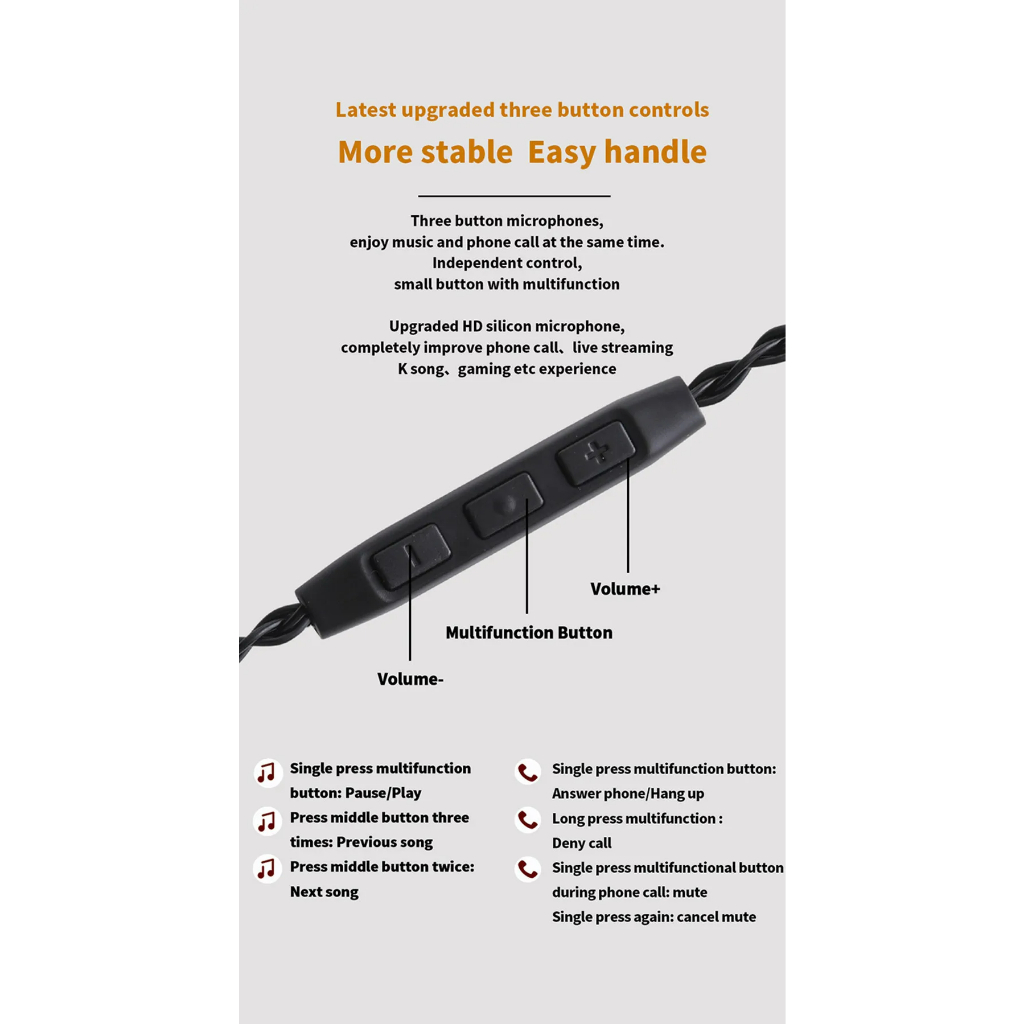 Dây cáp nâng cấp tai nghe JCALLY TC08 Pro | DAC Chip BES3001 - SP | Có Mic