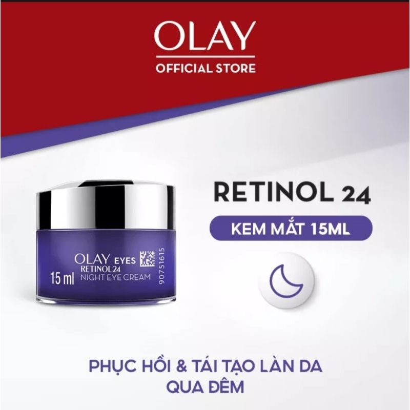 Kem dưỡng da mắt chống lão hóa Olay Eyes Retinol24 MAX  Night 15ml