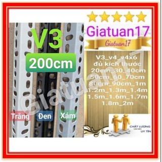 (Dài 200cm, DÀY 1.6MM) Thanh sắt v lỗ 3x3cm v3 2M⭐ DÀY 1.6MM ĐỦ⭐ sơn tĩnh điện