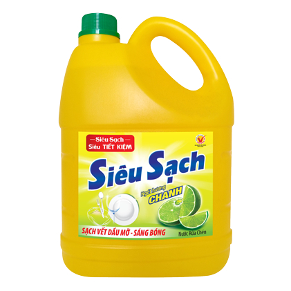 Nước Rửa Chén Lix Siêu Sạch Chanh 3.6KG