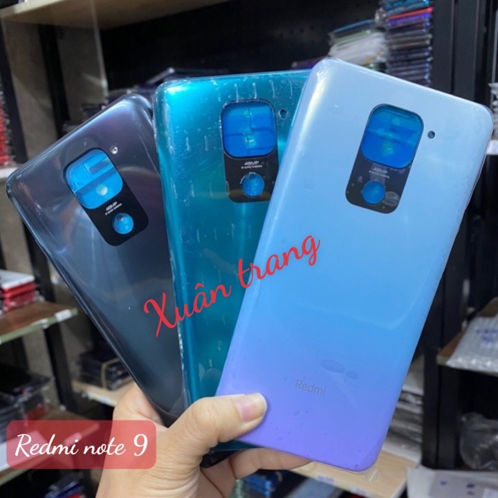Bộ vỏ Xiaomi Redmi Note 9 zin kèm cụm kính camera,nút bấm