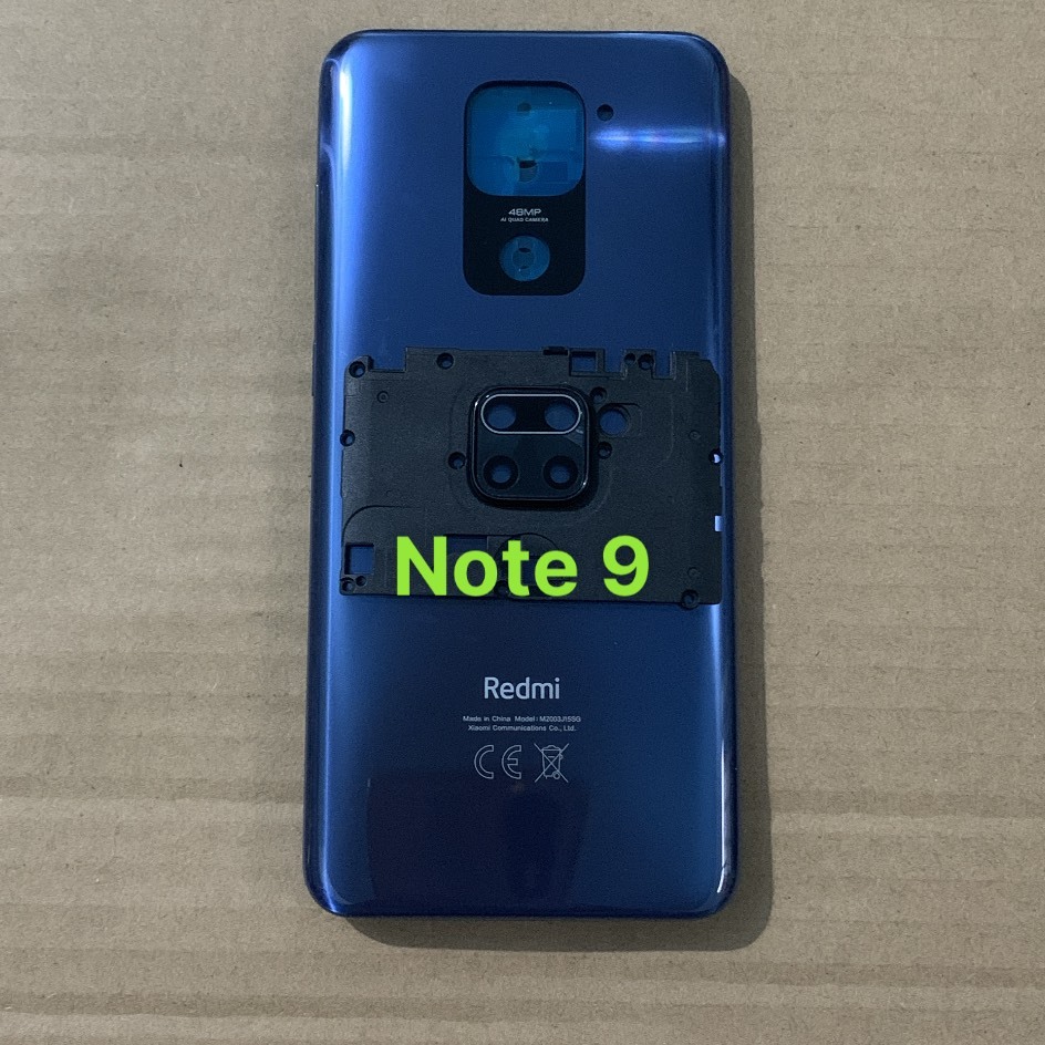 Bộ vỏ Xiaomi Redmi Note 9 zin kèm cụm kính camera,nút bấm