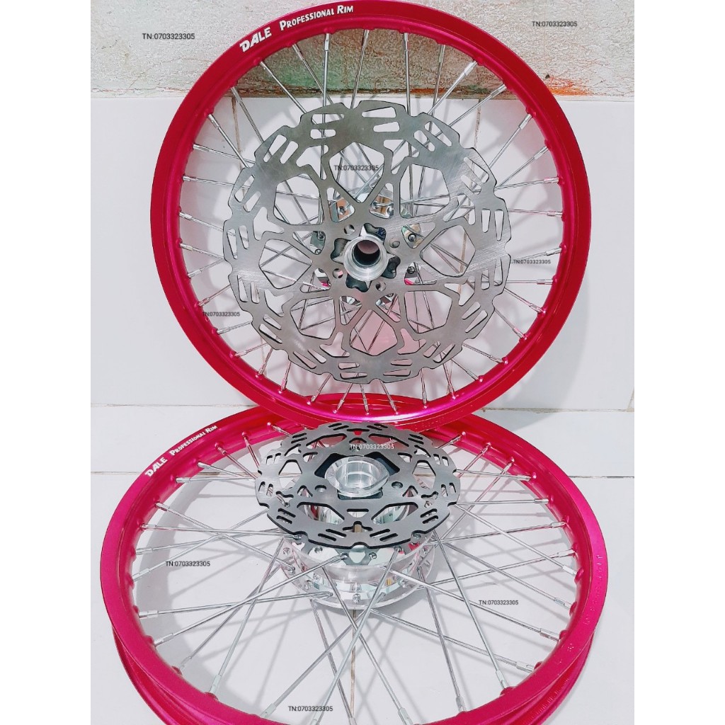 CẶP BÁNH CĂM RAIDER SATRIA NIỀN NHÔM DALE, SOLUTE, BAN ZAI .SHARK  SPEED THÁI  CĂM ĐÙM MẠ CROM LOẠI 1,KÈM 2 ĐĨA .