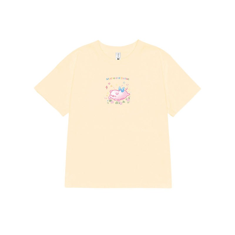Áo baby tee 12 con giáp tuổi Hợi  ABD406 Miucho cotton cổ tròn in graphic