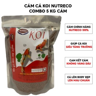 5kg Cám Cá Koi Nutreco 42% Đạm Không váng dầu, độ đạm cao, thức ăn cá koi Nutreco