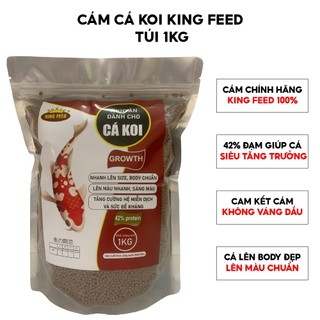 Cám cá koi king feed siêu tăng trưởng 42% độ đạm, thức ăn cho cá koi king feed