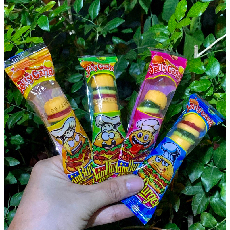 lẻ 1cây kẹo dẻo que hambuger