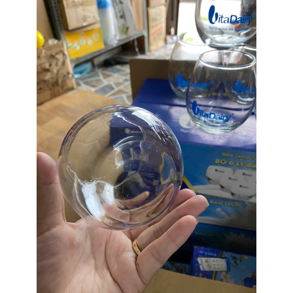 BỘ 6 LY BẦU TRÒN QUÀ TẶNG SỮA VITADAILY