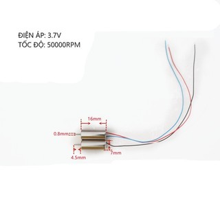 Động cơ tốc độ cao motor mini 716 DC 3.7V 50000RPM cho Flycam E58, E88 , E99, E99 Max , K3, E525