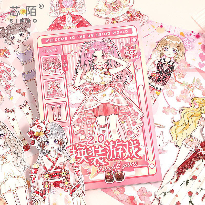 Quyển sticker trò chơi thay y phục búp bê cho trẻ