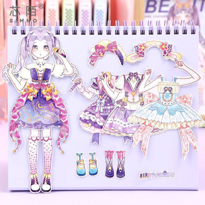 Quyển sticker trò chơi thay y phục búp bê cho trẻ