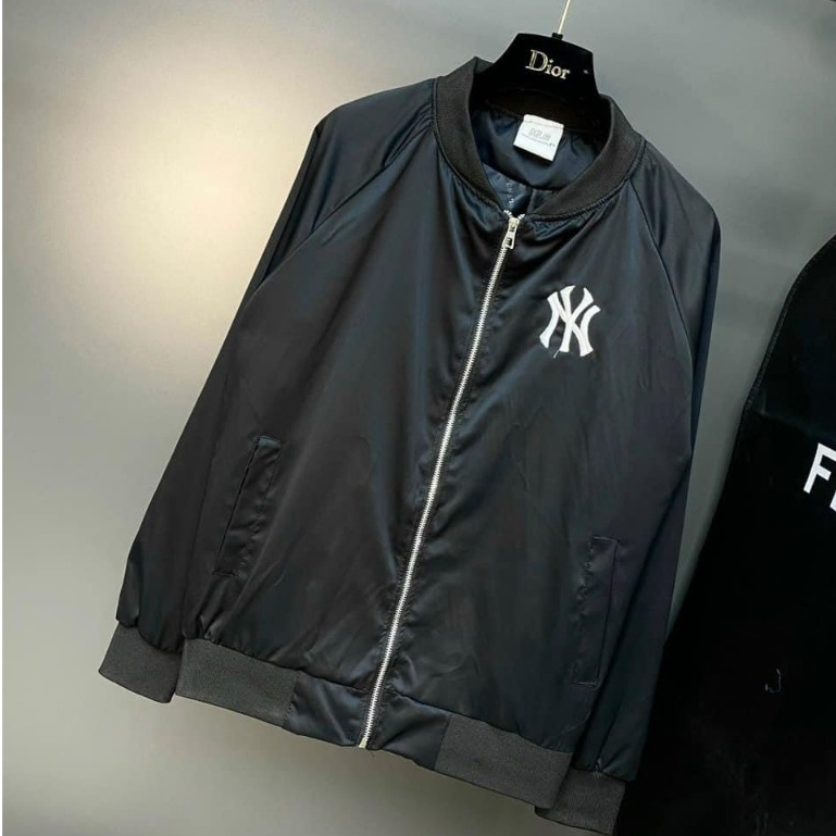 Áo Khoác Bomber Nam Logo  MLB NY In Nhiệt Cực Nét Form Dáng Boy Phố Cực Hottrend Chất Liệu Gió 2 Lớp Dày Dặn Cao Cấp