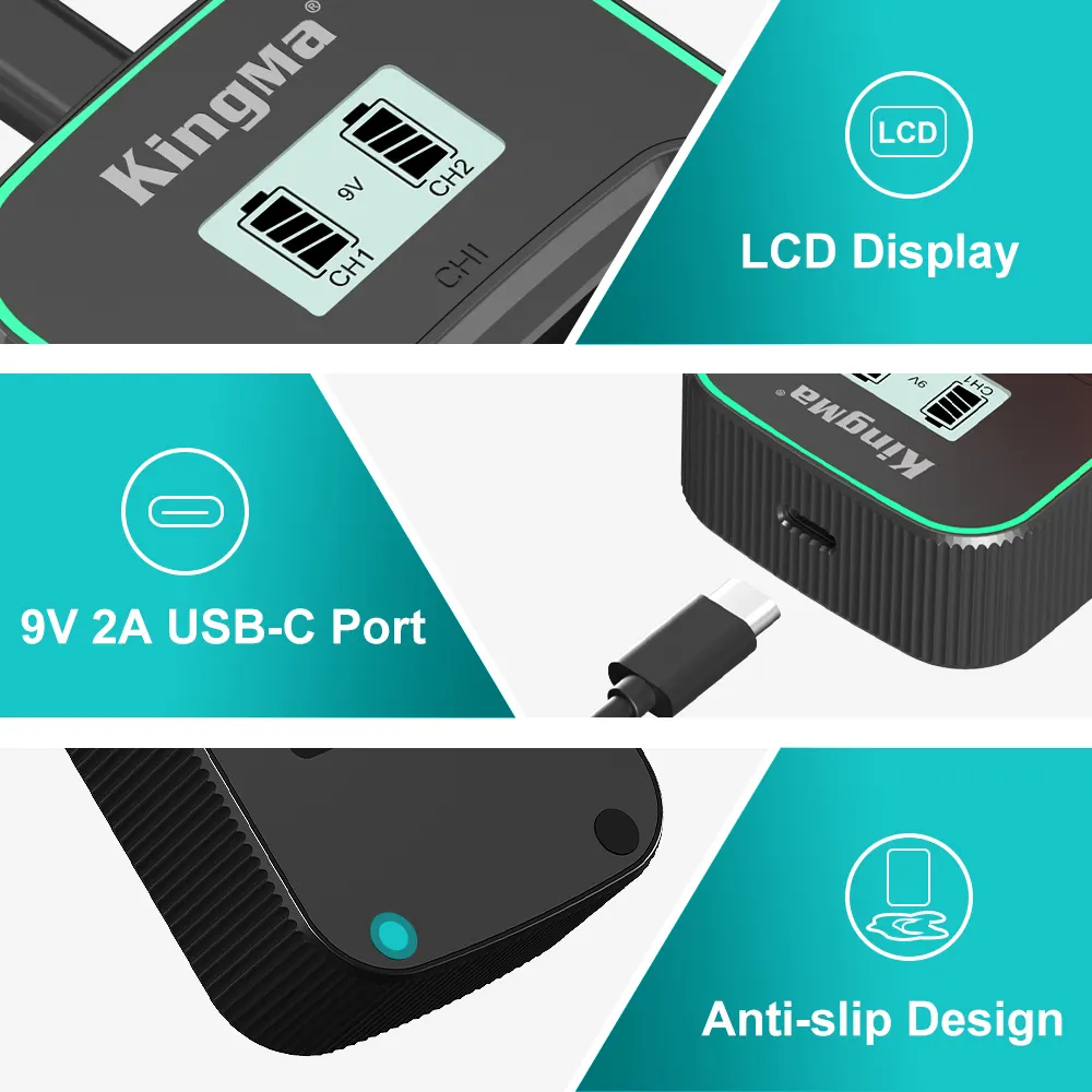Dock sạc đôi pin máy ảnh SONY FZ100 Sony FX3 FX30 A7C A6700 A6600 A74 A73 A7R5 A7S3 A7R4 A9ii A1 Sony fz100 np-fz100