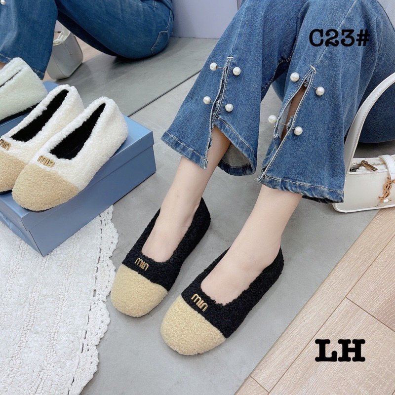 Giày búp bê lông nơ, miu fullbox mã c11, c23