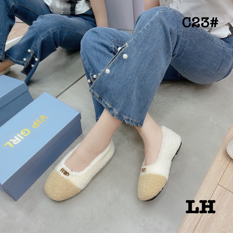 Giày búp bê lông nơ, miu fullbox mã c11, c23