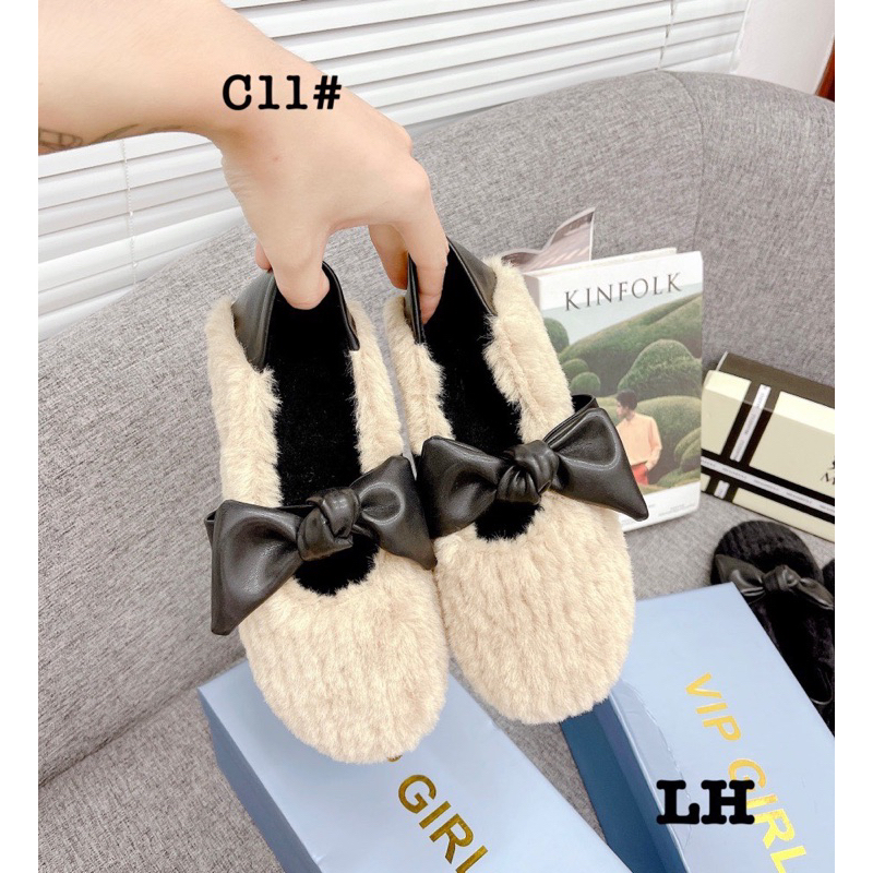 Giày búp bê lông nơ, miu fullbox mã c11, c23