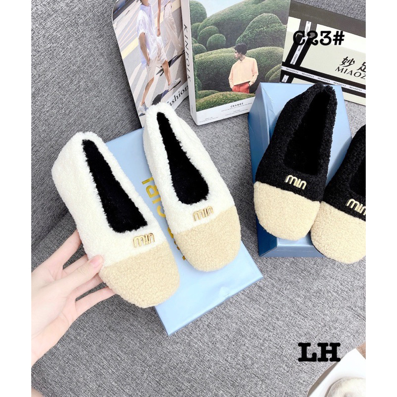 Giày búp bê lông nơ, miu fullbox mã c11, c23