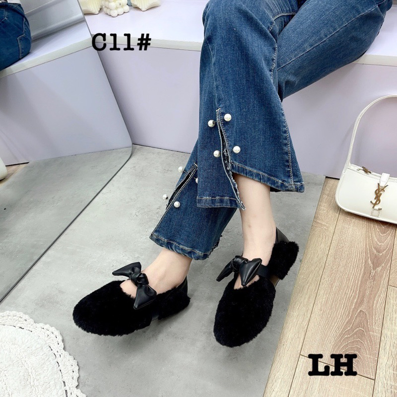 Giày búp bê lông nơ, miu fullbox mã c11, c23
