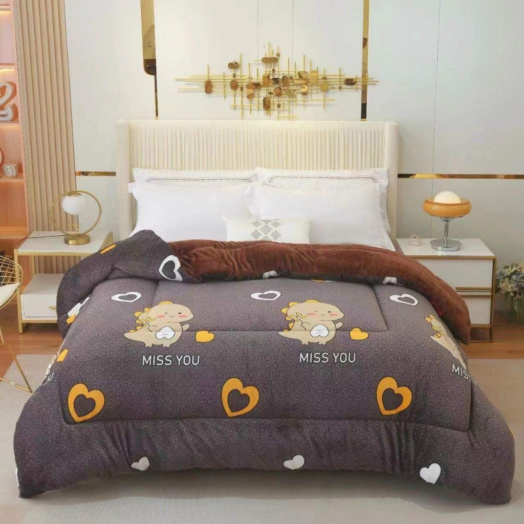 chăn lông cừu YUKI đại hàn dầy dặn, chăn cừu chính hãng cao cấp