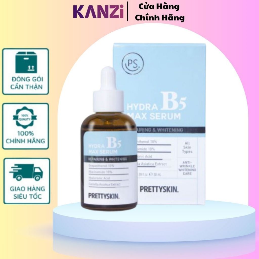 Tinh Chất Serum Phục Hồi Dưỡng Trắng  HYDRAT B5 MAX  PRETTY SKIN 50ml