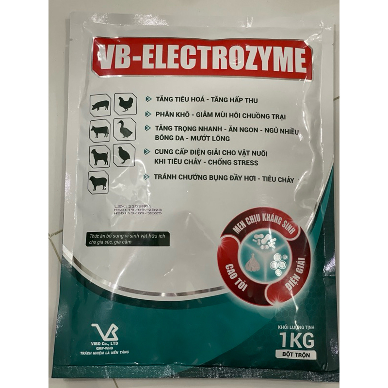 Men tiêu hoá cao cấp 1kg cho gia súc, gia cầm