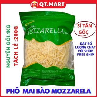 Phomai MOZZARELLA bào sợi "ÚC, ĐỨC"  dùng làm bánh đồng xu, phomai que, hotdog, pizza, tokbokki...