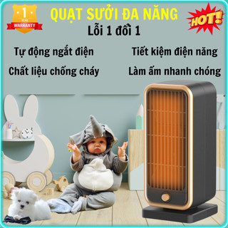 Quạt sưởi ấm phòng ngủ - máy sưởi mini làm nóng 3 giây, làm ấm diện rộng, thiết kế thông minh không gây cháy nổ