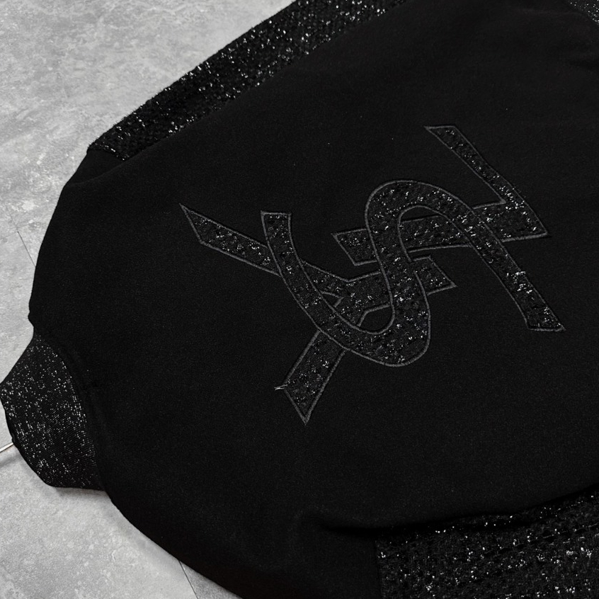 Áo khoác bomber YS.L bản thân dạ phối tay kim tuyến_Áo bomber nam nữ bản hoàn thiện hot neww