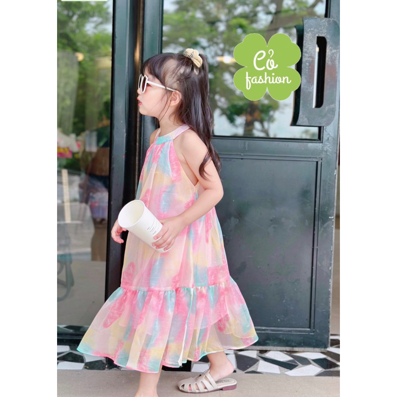 Váy tơ loang maxi cho bé siêu mềm nhẹ, siêu mát và bồng bềnh cho bé 1-10 tuổi