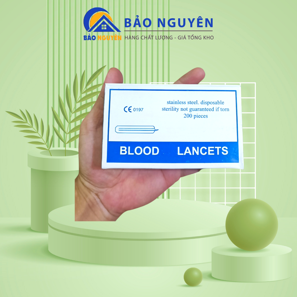 (sale 50%) kim chích mụn - kim chích máu LANCETS hộp 200 chiếc Loại 1 sắc bén 2023