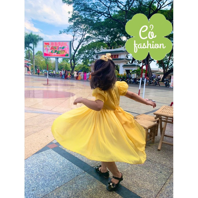 Váy tơ bé gái siêu xinh siêu bồng bềnh melisa Cỏ fashion