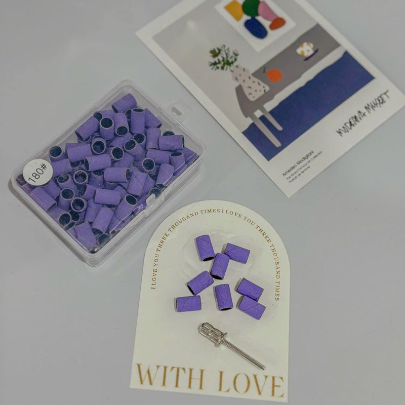 Đầu mài giấy giáp nhám mịn mỹ tím