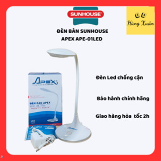 Đèn học, đèn bàn chống cận cao cấp Sunhouse Apex APE-01LED, phím điều chỉnh ánh sáng cảm ứng, cổng sạc USB tiện lợi