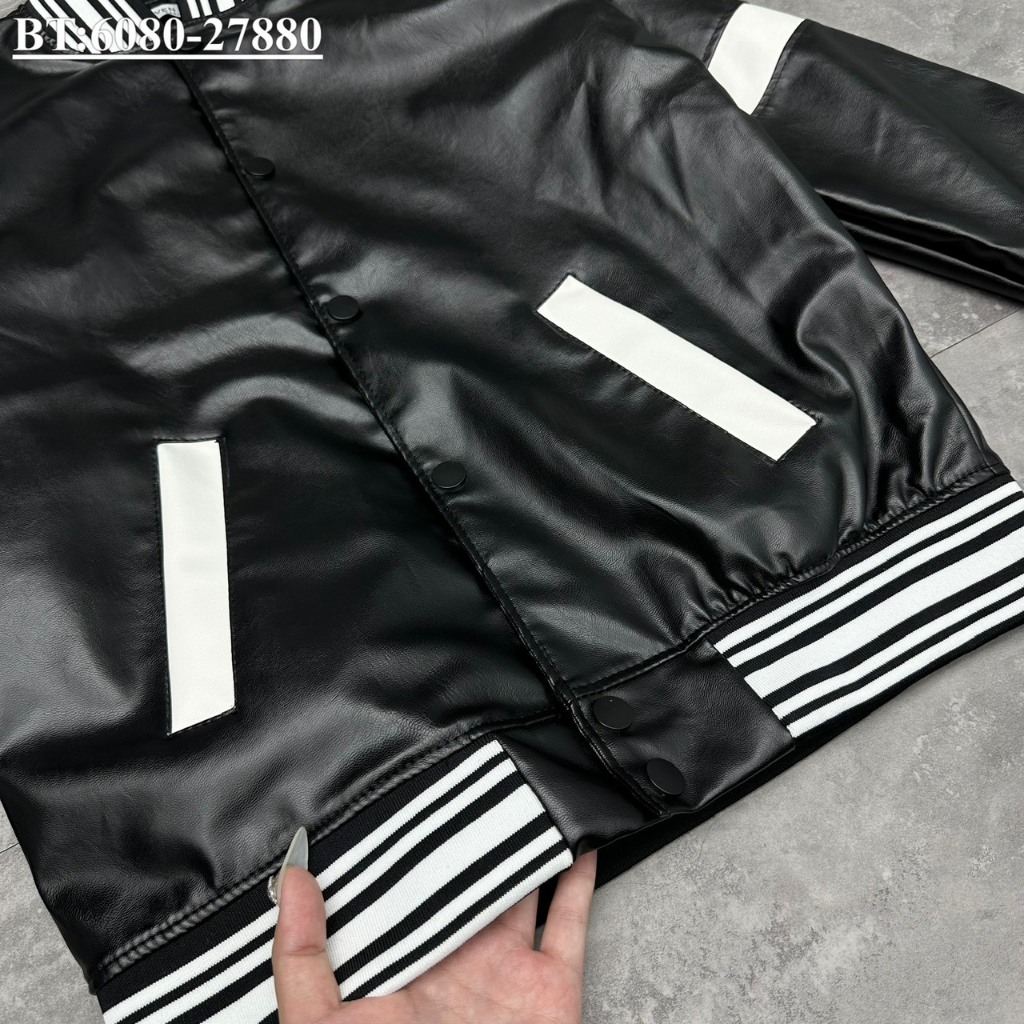 Áo khóa da Bomber nam 2 lớp , chất da Biker dày dặn siêu ấm phong cách đường phố hàng QC loại 1