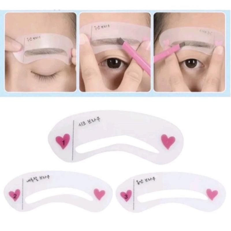 👉Bộ 3 Khuôn vẽ chân mày Hàn Quốc 👈