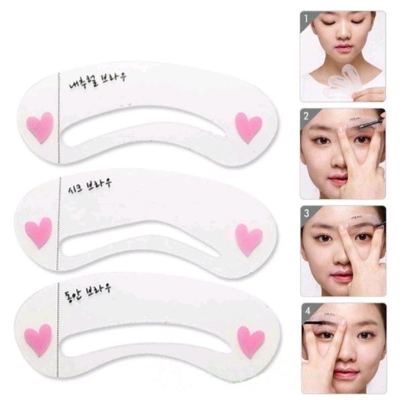 👉Bộ 3 Khuôn vẽ chân mày Hàn Quốc 👈