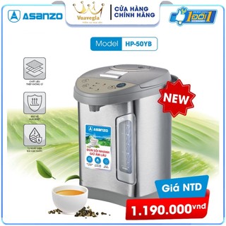 Bình thủy điện thông minh ASANZO HP - 50YB (5 lít) - HÀNG CHÍNH HÃNG BẢO HÀNH 12 THÁNG
