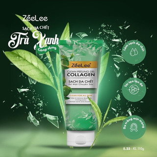 Gel tẩy tế bào chết collagen trà xanh - zeelee 110g