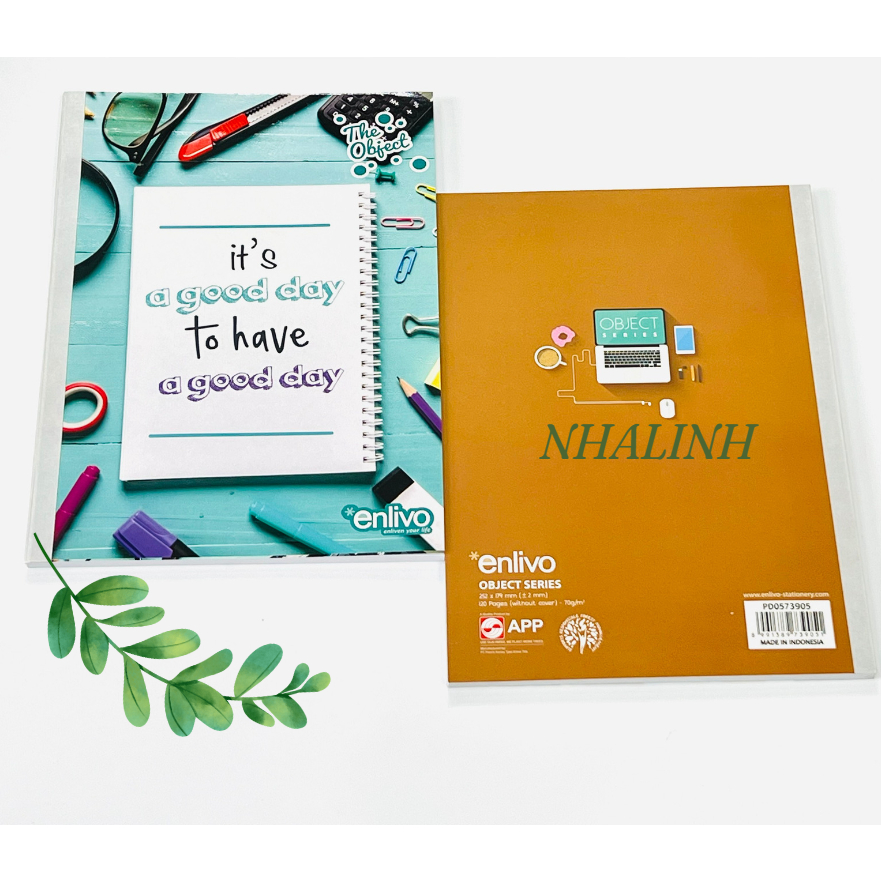 Tập sinh viên  dán gáy Enlivo 120 trang kẻ ngang định lượng 70, giấy đẹp dày giá rẻ