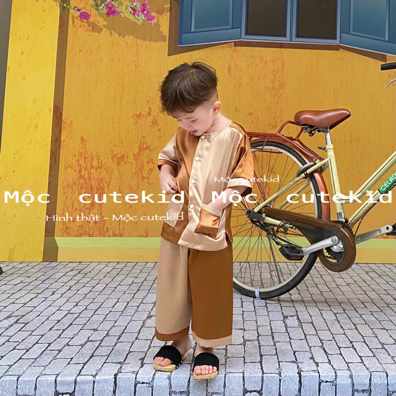 Bà ba phối màu cho bé  bộ quần áo cho bé đi chơi, set đồ cho bé đi chơi Lễ Hội